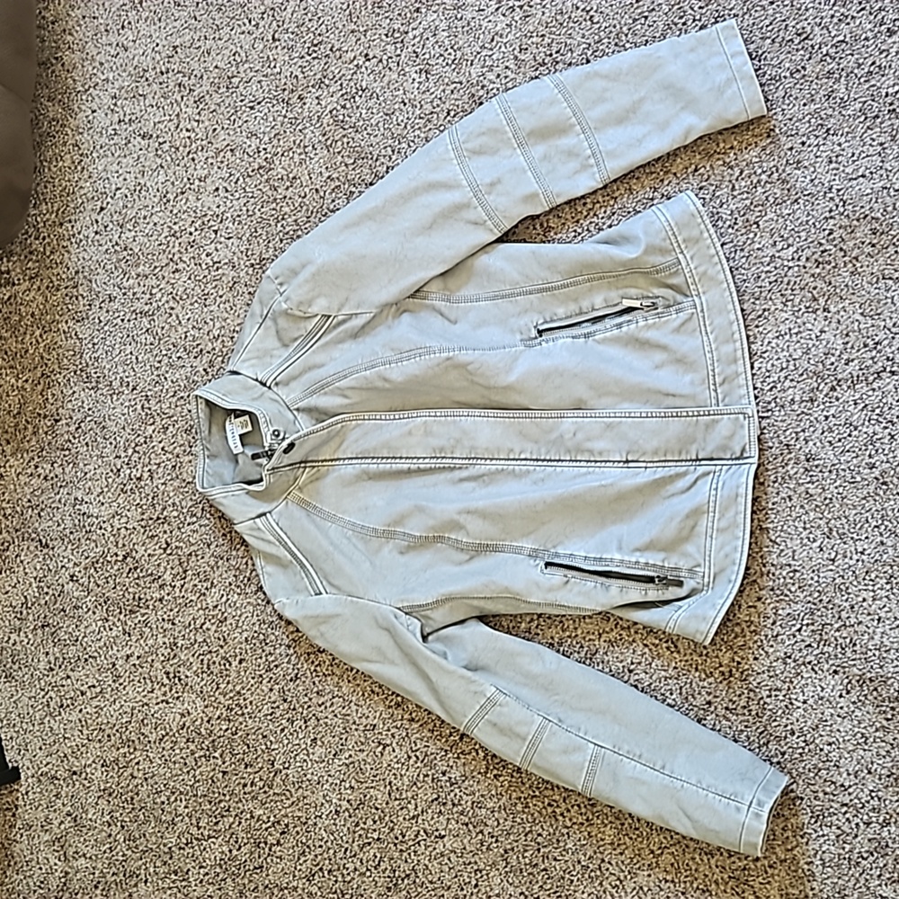 Silver faux leather jacket
